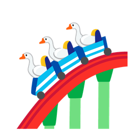 roller coaster and goose