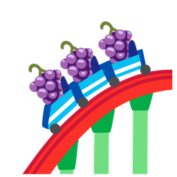 roller coaster and grapes