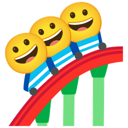 Roller coaster and Grinning face