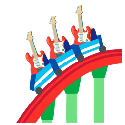 roller coaster and guitar