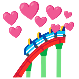 roller coaster and heart with arrow