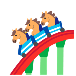 roller coaster and horse