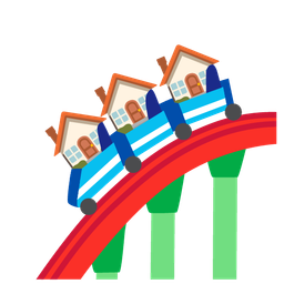 roller coaster and house