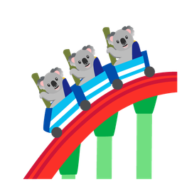 roller coaster and koala