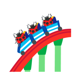 roller coaster and lady beetle