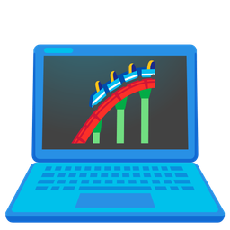 roller coaster and laptop