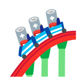 roller coaster and low battery