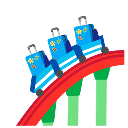 roller coaster and luggage