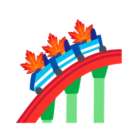 roller coaster and maple leaf