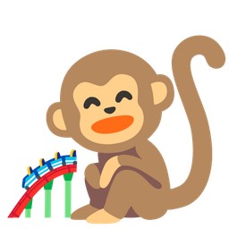 roller coaster and monkey face