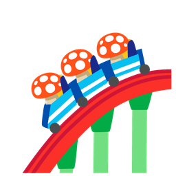 roller coaster and mushroom