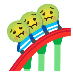 roller coaster and nauseated face