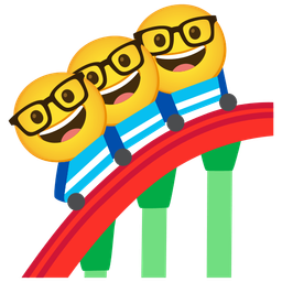 roller coaster and nerd face