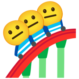 roller coaster and neutral face