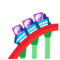 roller coaster and peace symbol