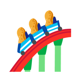 roller coaster and peanuts
