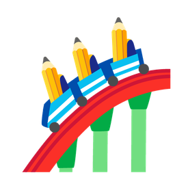 roller coaster and pencil