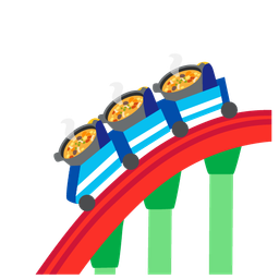 roller coaster and pot of food