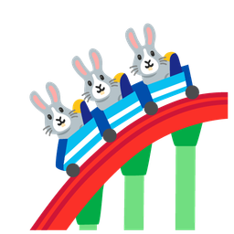 roller coaster and rabbit face