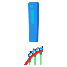 roller coaster and red exclamation mark