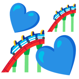 roller coaster and revolving hearts