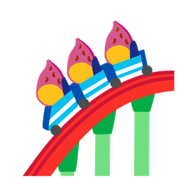 roller coaster and roasted sweet potato