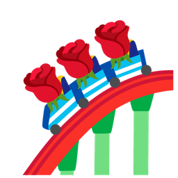 roller coaster and rose