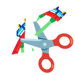 roller coaster and scissors