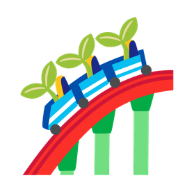 roller coaster and seedling