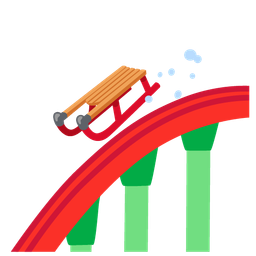 roller coaster and sled