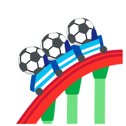 roller coaster and soccer ball