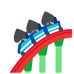 roller coaster and spade suit