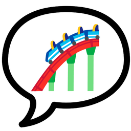 roller coaster and speech balloon