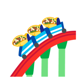 roller coaster and taco