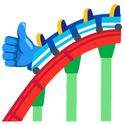 roller coaster and thumbs up