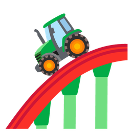 roller coaster and tractor