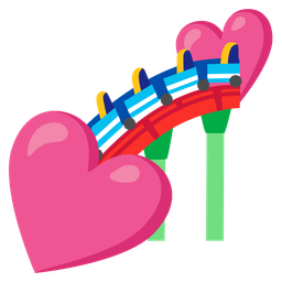 roller coaster and two hearts