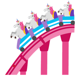 roller coaster and unicorn