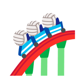 roller coaster and volleyball