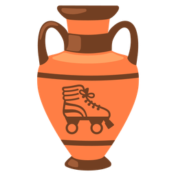 roller skate and amphora