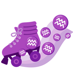 roller skate and Aquarius