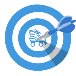 roller skate and bullseye