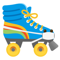 roller skate and face with medical mask