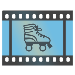 roller skate and film frames