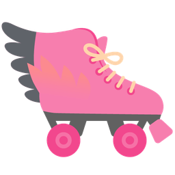 roller skate and flamingo