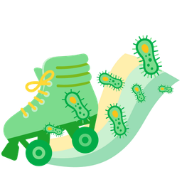roller skate and microbe