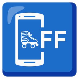 roller skate and mobile phone off