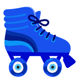 roller skate and nazar amulet