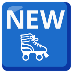 roller skate and NEW button