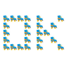 roller skate and OK button
